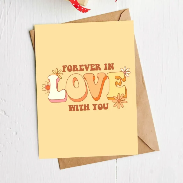 Forever in love with you greeting card