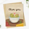Olive you greeting card